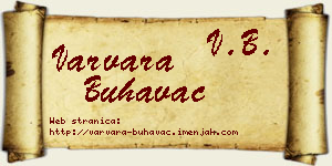 Varvara Buhavac vizit kartica